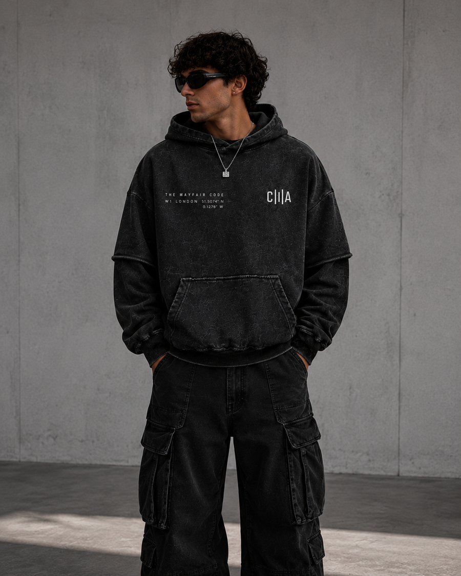 W1 SNOW WASHED HOODIE