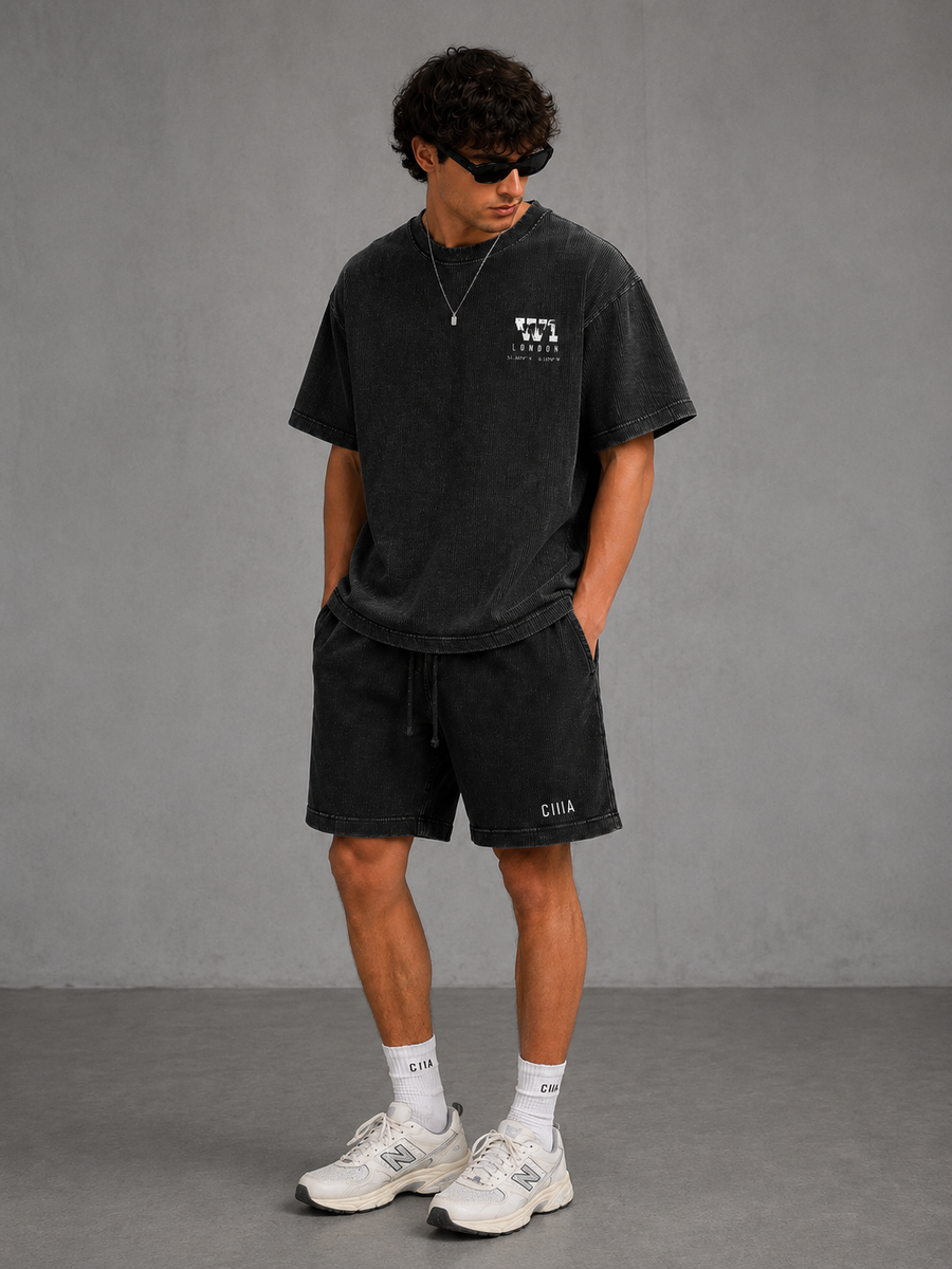 W1 WASHED WAFFLE TEE